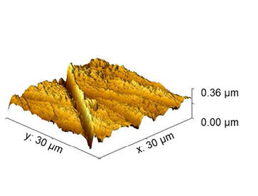 (Figures 1 and 2) AFSEM image of a polymer surface obtained in contact mode.